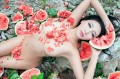 Chinesischen Mädchen Nackt Watermelon Gemälde von Fotos zu Kunst